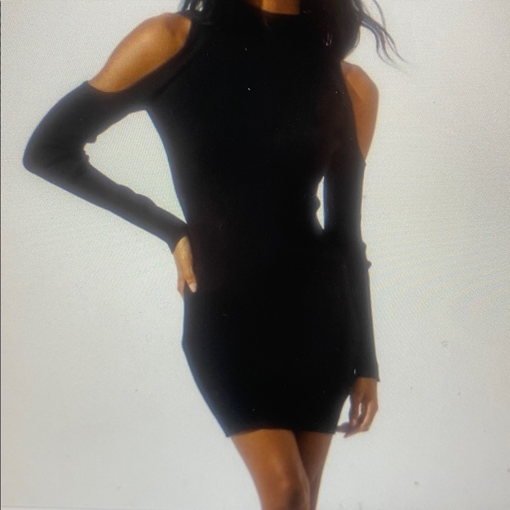 ASTR Black Cold Shoulder Dress